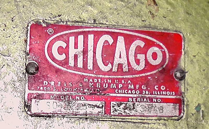 Ohýbačka plechu ruční-klempířská -CHICAGO Dreis & Krump 